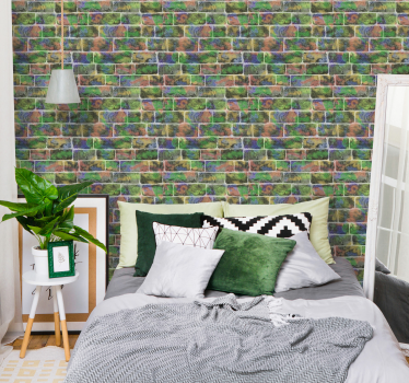 papel parede tijolo Tijolo pintado - TenStickers