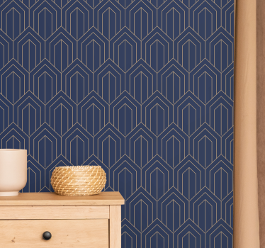 papel parede triângulos 'kayla metálico' geométrico - TenStickers