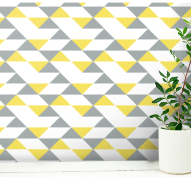 papel parede triângulos Padrão pantone cinza - TenStickers