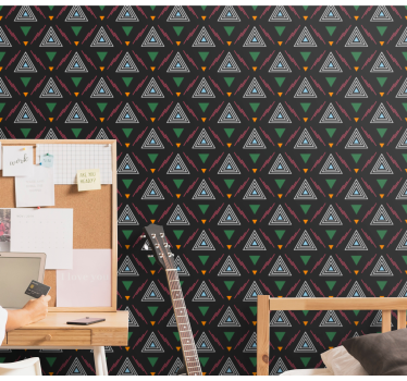 papel parede triângulos Triângulos boho tribais - TenStickers