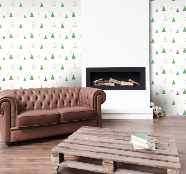 papel parede triângulos Triângulos de inverno - TenStickers