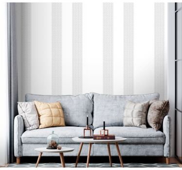 papel parede vertical riscas verticais brancas 3d - TenStickers